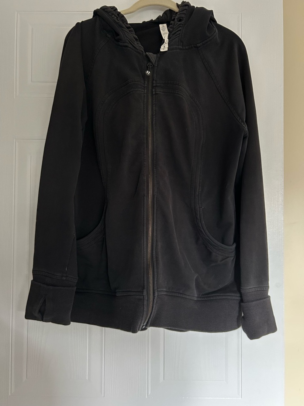 Black Women’s Zip Hoodie Jacket - retro lululemon